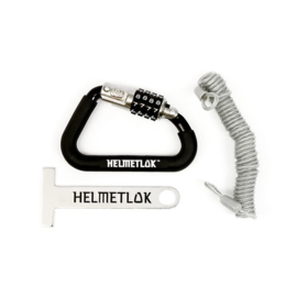 Helmet lock with T Bar, cable and combination lock The Helmetlok