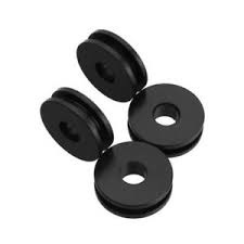 4 pcs Black Windshield Mounting Bushing Grommets Harley-Davidson