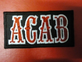 082 - Patch - ACAB - Black background, Red & White Letters