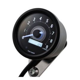 VELONA 60MM TACHOMETER BLACK 9000 RPM