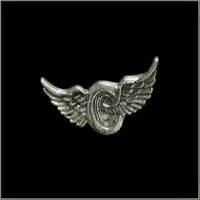 Pin - Winged Motorcycle Wheel (small)