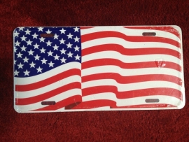 License Funny Plate - USA Flag