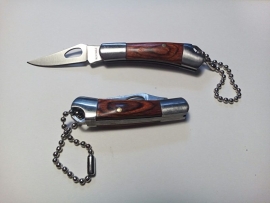 Metal Keychain - KNIFE with Trailing-Point Blade