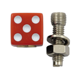 License Plate Mounts - Red Dice - TrikTopz - Bolts/Nuts