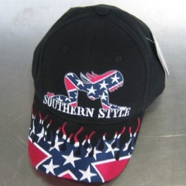 Baseball Cap - Biker Babe / Trucker Babe - Southern Style Rebel Flag