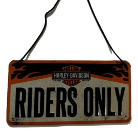 Wall plate - Harley-Davidson Riders Only - hanging plate