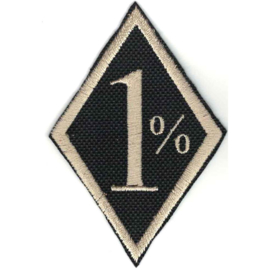 PATCH - golden diamond - 1 % - Onepercenter - One percent - Procent