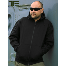 Tactical Hoodie with YKK zipper - Black