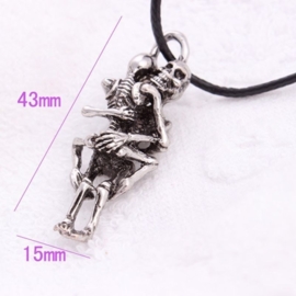 Necklace / Chain - Naughty Love Skeletons - Pendant