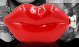 Red Lips flask - No Logo - 6 oz