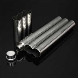Stainless steel flask &  Double cigar holder