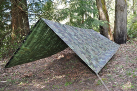 Tarp / Tarpaulin - XL 5.00 x 3.80 meters - Woodland Camouflage