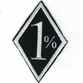 Patch - 1% - One Percenter - 'OUTLAW' - Black