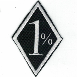 Patch - 1% - One Percenter - 'Bad Biker' - Black