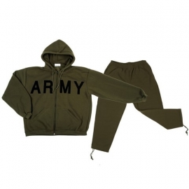 Training Track Jogging Suit - ARMY GREEN - HEAVY  XL & XXL