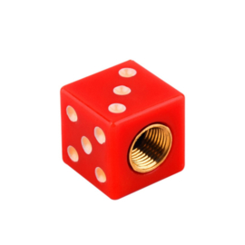 Valve Caps - Solid Red Dice