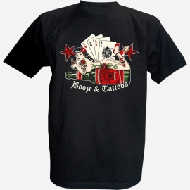 King Kerosin - Booze and Tattoos T-shirt - SMALL only