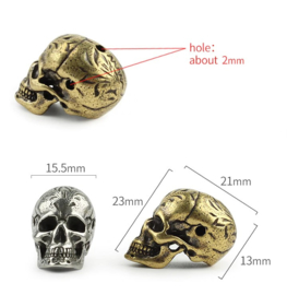 Brass Skull - Heavy - Craneum - aprox 30mm - Vintage