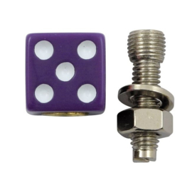 License Plate Mounts - Purple Dice - TrikTopz - Bolts/Nuts