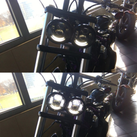 LED DRL For Harley Fat Bob Led headlight - DARK EDITION