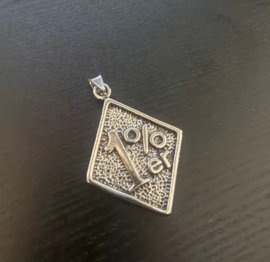 One Percent - 1% - Stainless Steel Pendant  [MEDIUM]