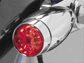 Red LED Strut Mount Mini Bullets - Clear & Red lens (pair)