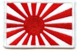 120 - Patch - Japanese War Flag Rising Sun (white border)