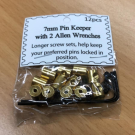 Pin Grips - 12 pack - BRASS GOLD -  Double Key!