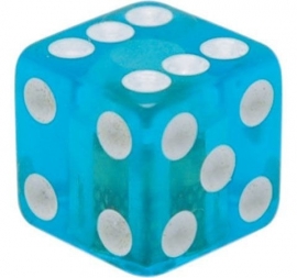 Valve Caps - Blue Dice - Clear Blue - TrikTopz