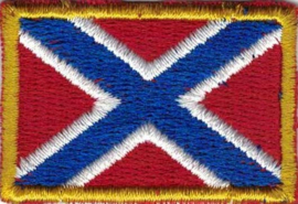 359 - PATCH with golden border - Confederate flag - Rebel flag without stars [small]
