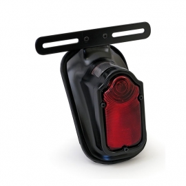TAILLIGHT - OLD SKOOL - Tombstone - Black  with RED lens