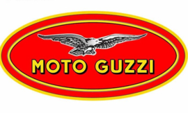 Moto Guzzi Decals - oval RED - 13cm wide