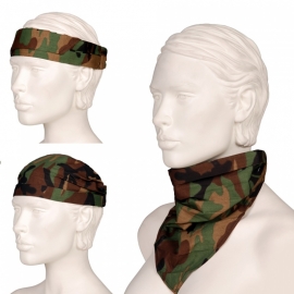 Woodland Camouflage Bandana (3 in 1)