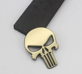 The Punisher - METAL DECAL /  STICKER - Bronze / Brass / Gold