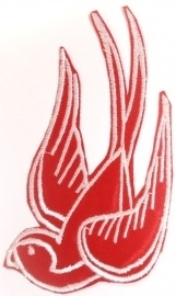 203 - Patch Red Swallow Left