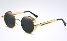 Rebel Sunglasses - Steampunk - Zwart - Goud