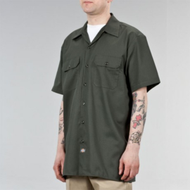 Dickies - S/S work shirt - Dark Green - LARGE ONLY