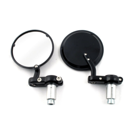 IN-BAR FUELER MIRRORS BLACK FITS 7/8 INCH AND 1 INCH HANDLEBARS