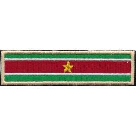 GOLDEN PATCH - Stick / Flash - Surinam Flag - Suriname - Surinaamse vlag