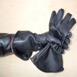 GoldTop Classic Gauntlets - Black - Red Fleece Lining