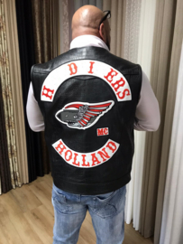 The Croc - Black Leather Vest - MC Vest