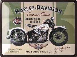 Harley-Davidson - Tin Sign - H-D Knucklehead