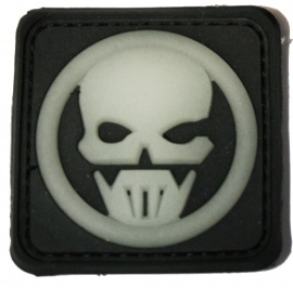 Patch - Ghost Skull - PVC/rubber - Glow in the Dark