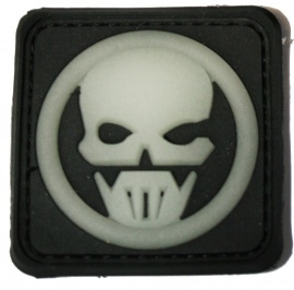 207 - Patch - Ghost Skull - PVC/rubber - Glow in the Dark