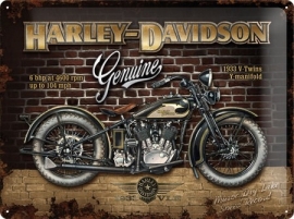 Harley-Davidson - Tin Sign - H-D 1933 V-twin