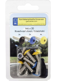 License Plate Mounting Screws - DUTCH / NEDERLAND