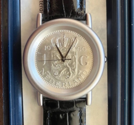 Money Watch - wristwatch with Dutch silver guilder