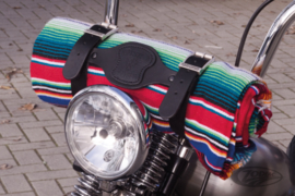 Mexican blanket holder - Black leather [holder only!]