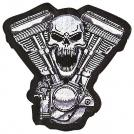 187 - Patch - V-Twin Engine Skull - Small