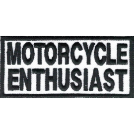 Patch - MOTORCYCLE ENTHUSIAST - White & Black